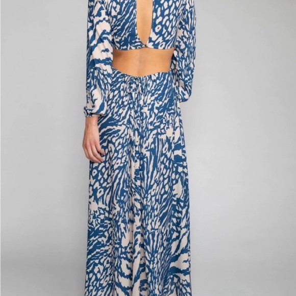 RESA Blue and Cream Long Sleeve Two-Piece Dress from REVOLVE - Picture 12 of 12